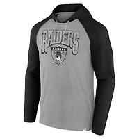 Men's Fanatics Charcoal/Black Las Vegas Raiders Under Center Pullover Hoodie