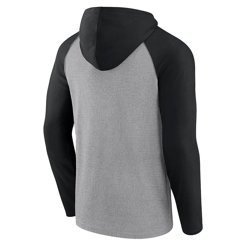 Sweat à capuche Fanatics Charbon/Noir Las Vegas Raiders Under Center pour hommes