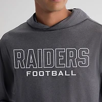 Men's Fanatics Tan Las Vegas Raiders Clutch Long Sleeve Hooded T-Shirt