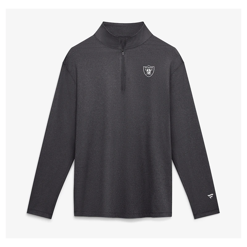 Men's Fanatics Tan Las Vegas Raiders Clutch Quarter-Zip Pullover