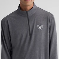 Pull à col zippé Fanatics Tan Las Vegas Raiders pour homme