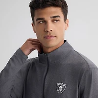 Pull à col zippé Fanatics Tan Las Vegas Raiders pour homme