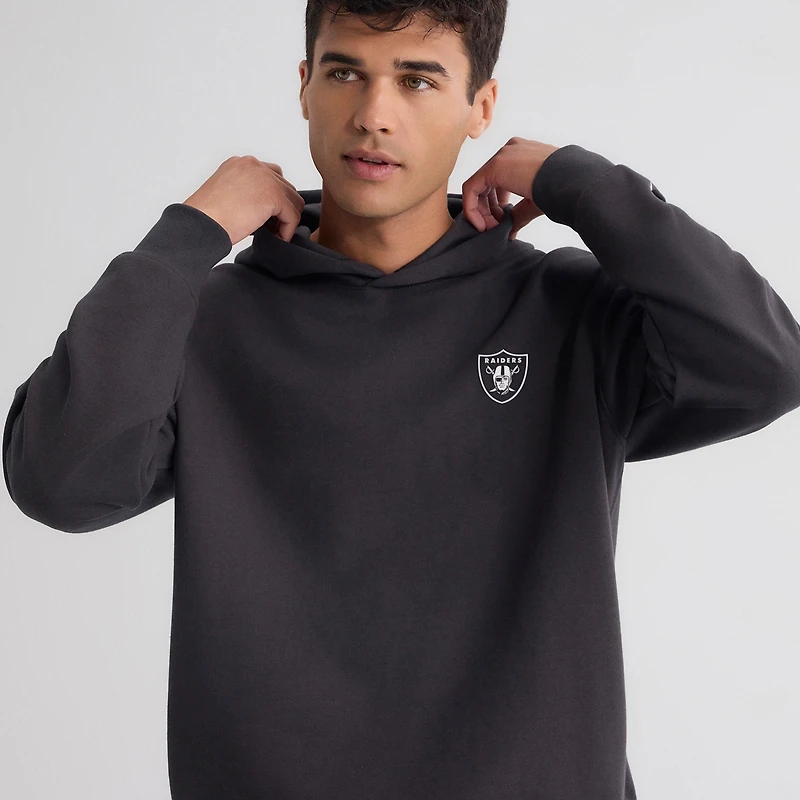 Men's Fanatics Charcoal Las Vegas Raiders Clutch Tri-Blend Hoodie