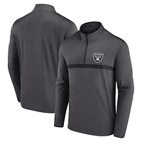 Pull à fermeture éclair quart de tour Fanatics pour homme, couleur charbon, Las Vegas Raiders