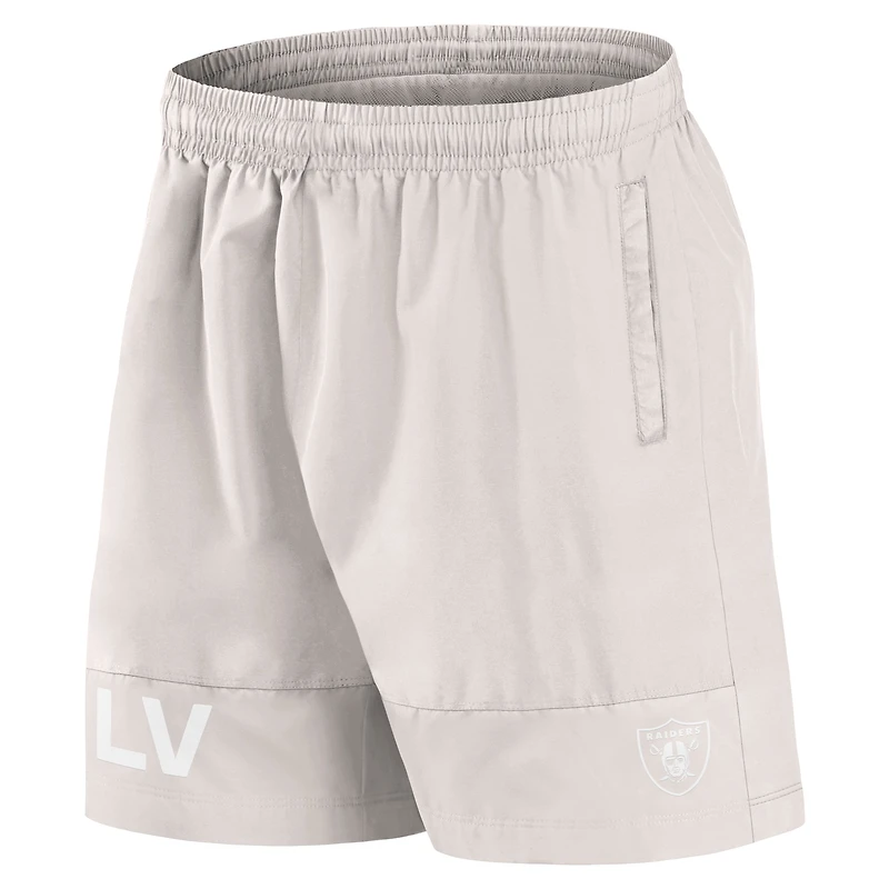 Men's Fanatics Cream Las Vegas Raiders Elements Shorts