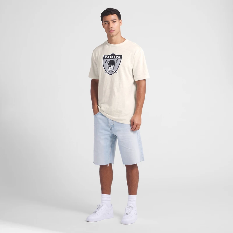 Men's Fanatics  Cream Las Vegas Raiders Slub T-Shirt