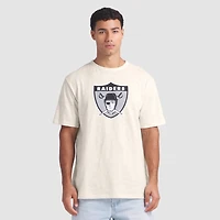 T-shirt fanatique pour homme couleur crème Las Vegas Raiders Slub