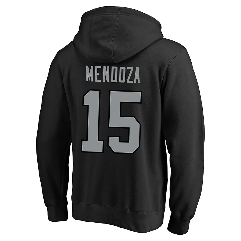 Men's Fanatics Fernando Mendoza Black Las Vegas Raiders Big & Tall Name Number Fleece Hoodie