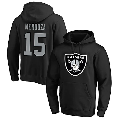 Men's Fanatics Fernando Mendoza Black Las Vegas Raiders Big & Tall Name Number Fleece Hoodie
