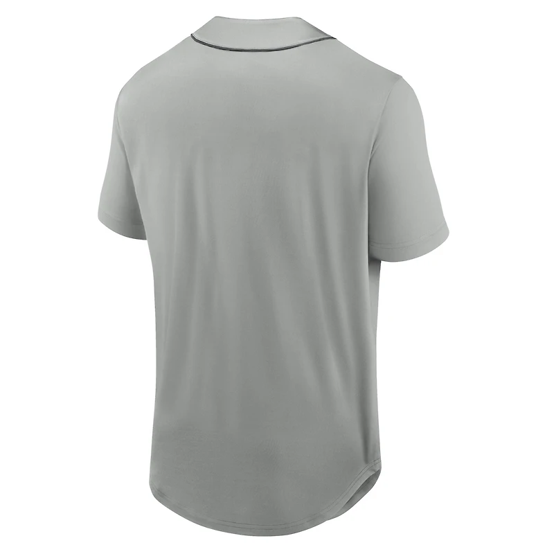 Men's Fanatics Gray Las Vegas Raiders After Hours Button-Up Fashion Shirt