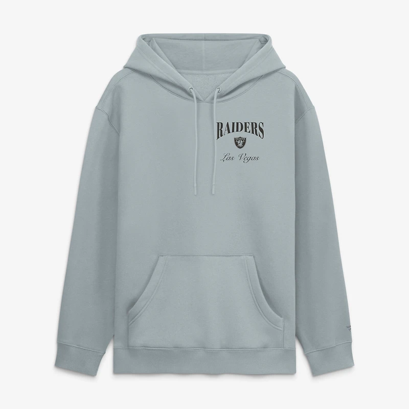 Men's Fanatics  Gray Las Vegas Raiders Back Logo Fleece Hoodie