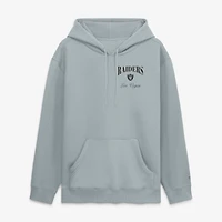 Men's Fanatics  Gray Las Vegas Raiders Back Logo Fleece Hoodie