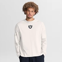 T-shirt à manches longues oversize Fanatics gris Las Vegas Raiders pour homme