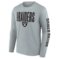Men's Fanatics Gray Las Vegas Raiders Vision Long Sleeve T-Shirt