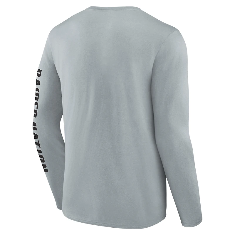 Men's Fanatics Gray Las Vegas Raiders Vision Long Sleeve T-Shirt