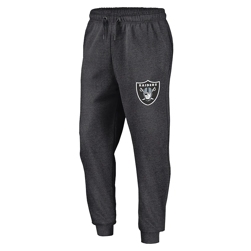 Pantalon de jogging en polaire Fanatics Heather Charcoal Las Vegas Raiders Boost pour homme