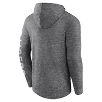 T-shirt à capuche manches longues Fanatics Heather Charcoal Las Vegas Raiders Pill Stack pour homme
