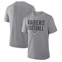 Men's Fanatics Heather Gray Las Vegas Raiders First Down Tribute Tri-Blend T-Shirt