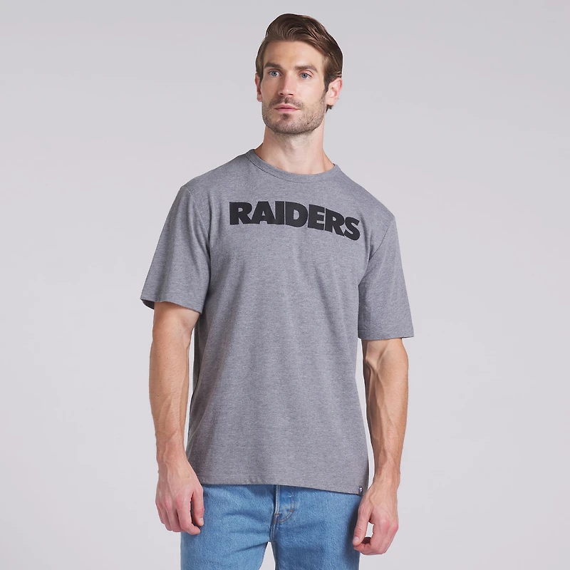 T-shirt tri-blend gris chiné Fanatics pour homme, Las Vegas Raiders, Pass Rush