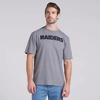 T-shirt tri-blend gris chiné Fanatics pour homme, Las Vegas Raiders, Pass Rush