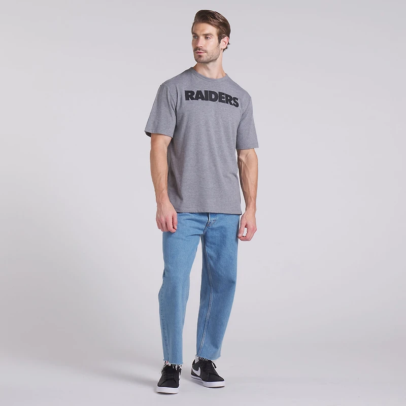 Men's Fanatics Heather Gray Las Vegas Raiders Pass Rush Tri-Blend T-Shirt