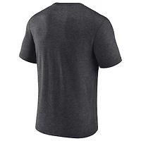 T-shirt tri-mélange Fanatics Heathered Charcoal Las Vegas Raiders End Around pour hommes