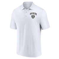 Ensemble de deux polos Lockup Fanatics Las Vegas Raiders pour hommes