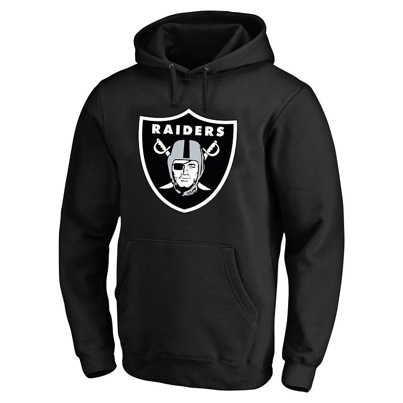 Sweat à capuche en polaire Fanatics Maxx Crosby pour hommes, noir, Las Vegas Raiders, grand et nom numéro