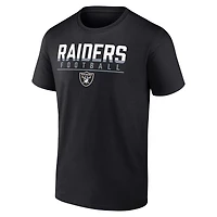Ensemble de deux t-shirts Fanatics argent/noir Las Vegas Raiders pour homme