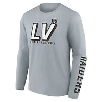 Men's Fanatics Silver/Black Las Vegas Raiders Two-Pack T-Shirt Combo Set