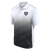 Polo paramètre Fanatics blanc/noir Las Vegas Raiders pour hommes