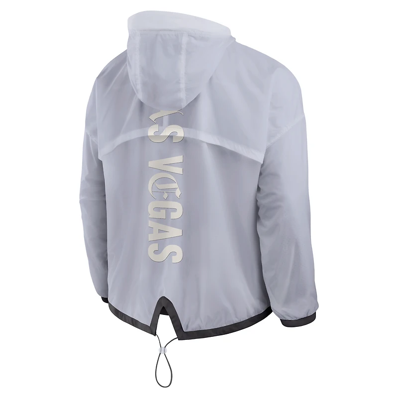Doudoune zippée blanche Las Vegas Raiders pour homme