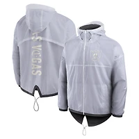 Doudoune zippée blanche Las Vegas Raiders pour homme