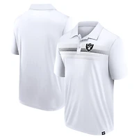 Polo blanc Interlock Fanatics pour hommes Las Vegas Raiders Victory For Us