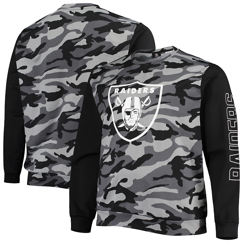 Men's FOCO Black Las Vegas Raiders Camo Long Sleeve T-Shirt