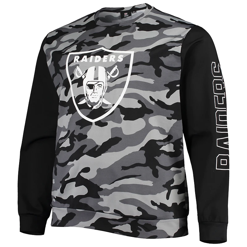 Men's FOCO Black Las Vegas Raiders Camo Long Sleeve T-Shirt