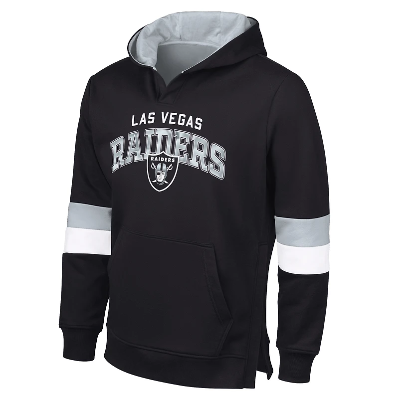 Sweat à capuche adaptatif G-III Sports by Carl Banks pour homme, noir/argent, Las Vegas Raiders