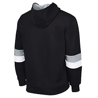 Men's G-III Sports by Carl Banks Black/Silver Las Vegas Raiders Adaptive Faceoff Pullover Hoodie
