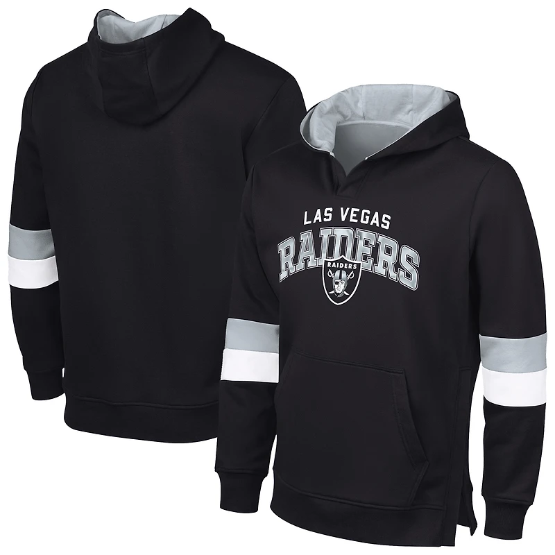 Sweat à capuche adaptatif G-III Sports by Carl Banks pour homme, noir/argent, Las Vegas Raiders