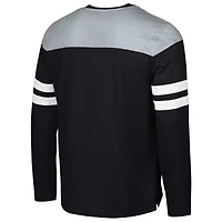 Men's G-III Sports by Carl Banks Black/Silver Las Vegas Raiders Adaptive Hail Mary Long Sleeve T-Shirt