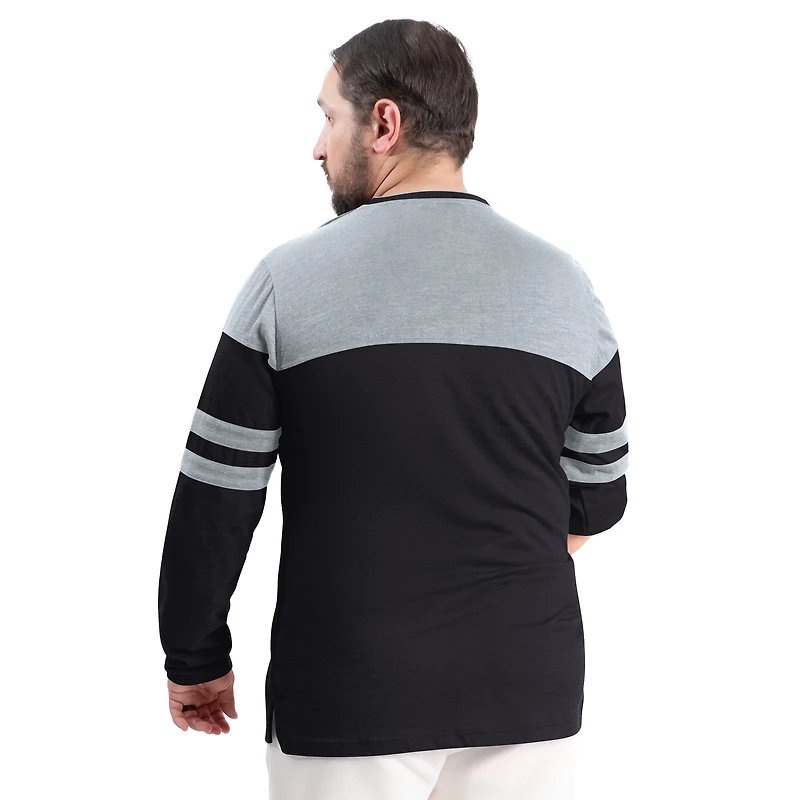 Men's G-III Sports by Carl Banks Black/Silver Las Vegas Raiders Adaptive Outlast Long Sleeve T-Shirt