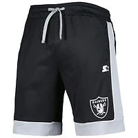 Men's G-III Sports by Carl Banks Black/Silver Las Vegas Raiders Fan Favorite Fashion Shorts