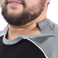 Men's G-III Sports by Carl Banks Black Las Vegas Raiders Adaptive Lord Stanley Crewneck Sweatshirt