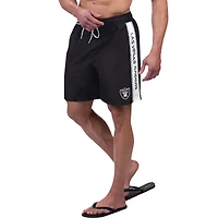 Short de bain G-III Sports by Carl Banks pour hommes, noir, Las Vegas Raiders Streamline Volley