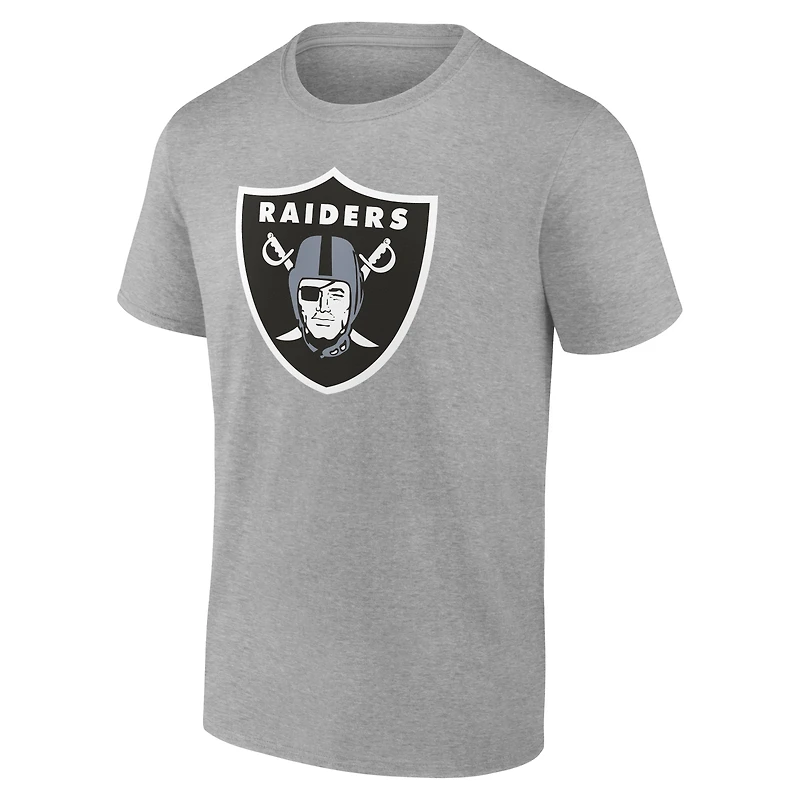 T-shirt gris authentique pour homme des Raiders de Las Vegas, personnalisé avec nom et numéro