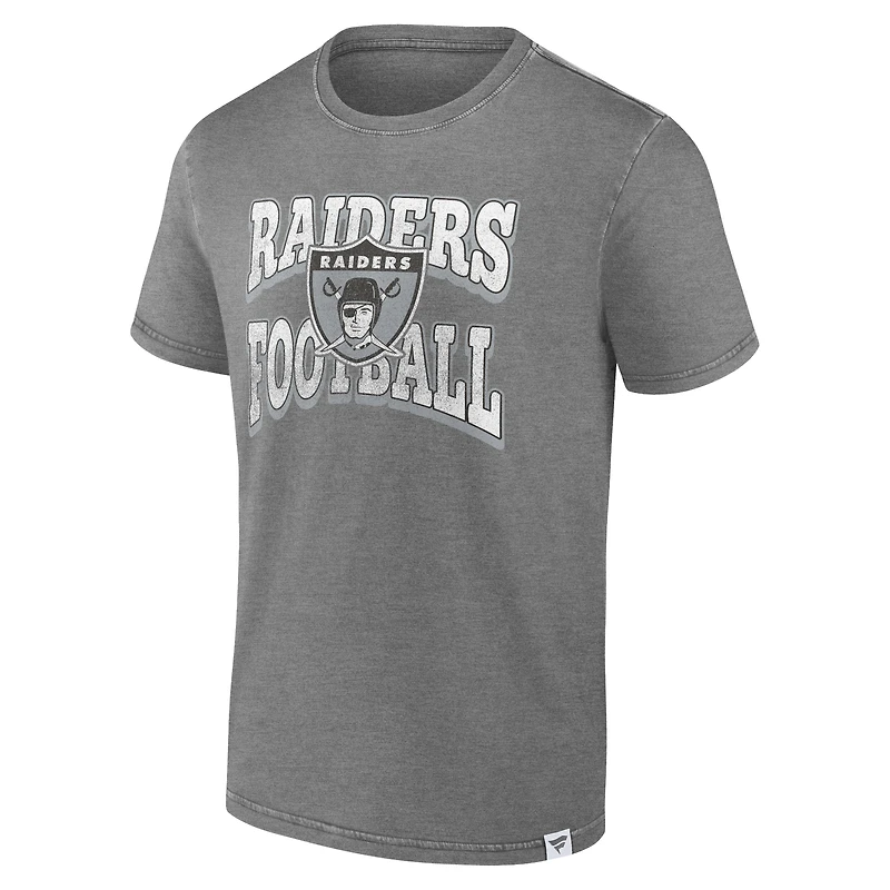 T-shirt anthracite chiné pour homme Force Out des Las Vegas Raiders