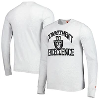 T-shirt à manches longues Homage Ash Las Vegas Raiders Hyper Local Tri-Blend pour homme