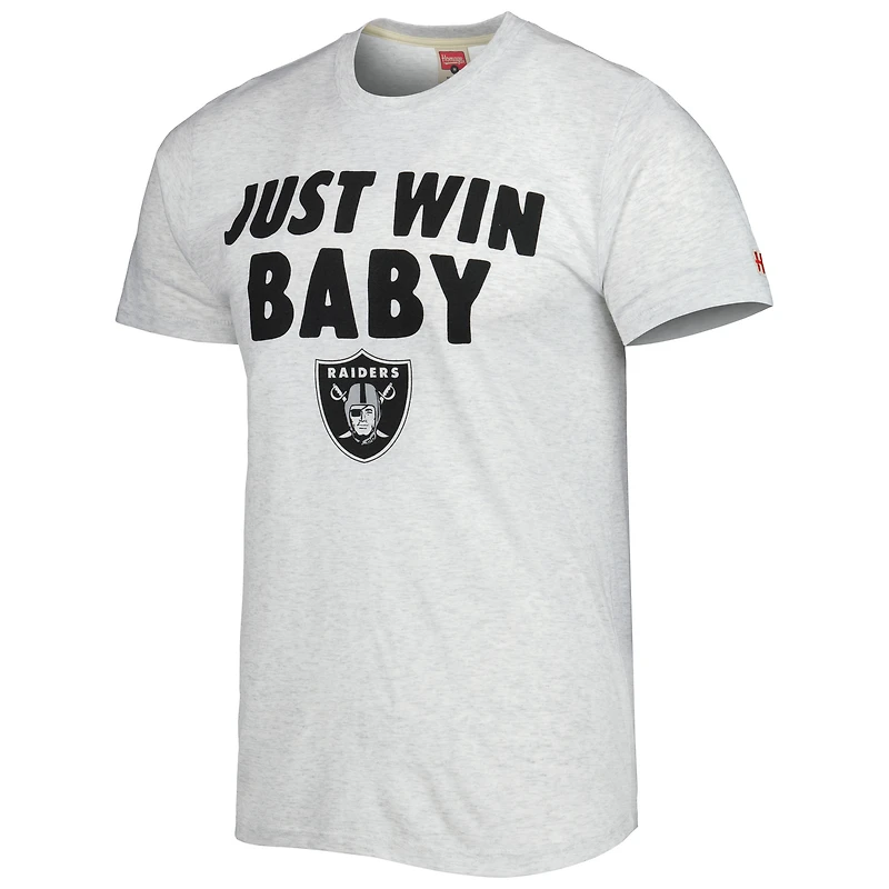 Men's Homage Ash Las Vegas Raiders Hyper Local Tri-Blend T-Shirt