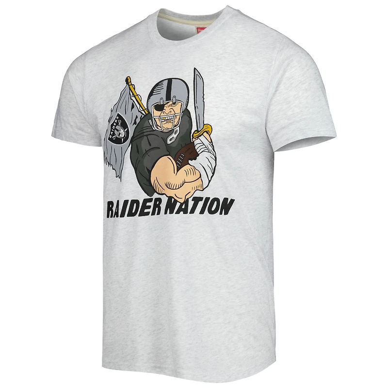 Men's Homage Ash Las Vegas Raiders Hyper Local Tri-Blend T-Shirt