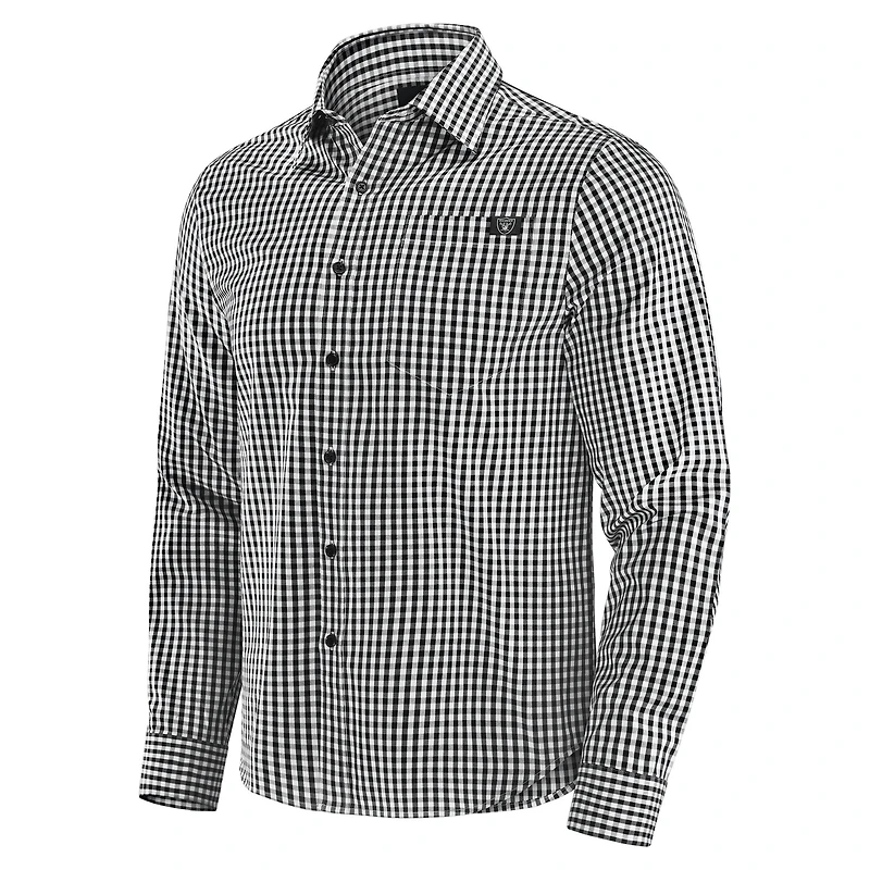 Men's J. Palmer Black Las Vegas Raiders Dual Threat Long Sleeve Button-Up Shirt